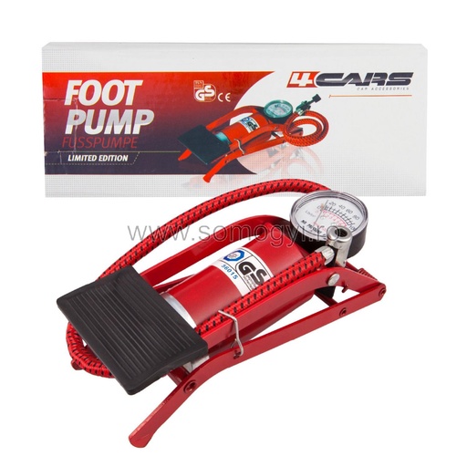 [90717] Pompă cu pedală şi manometru, 3 duze Somogyi