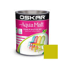[9924] Vopsea pentru lemn / metal, Oskar Aqua Matt, interior / exterior, pe baza de apa, verde exotic, 0.6 L