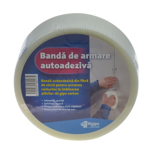 [7938] Banda autoadeziva (armare rosturi) lat 50 mm x L=45 m/rola Rigips
