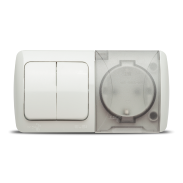 [450507] Modul Comutator Priza Capac CP PT IP54 Alb Elbi