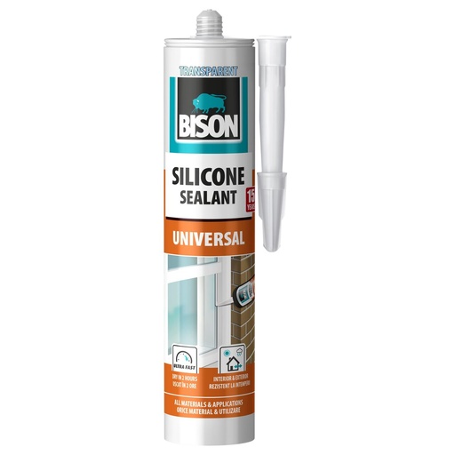 [423008] Silicon universal transparent, 280ml, Bison