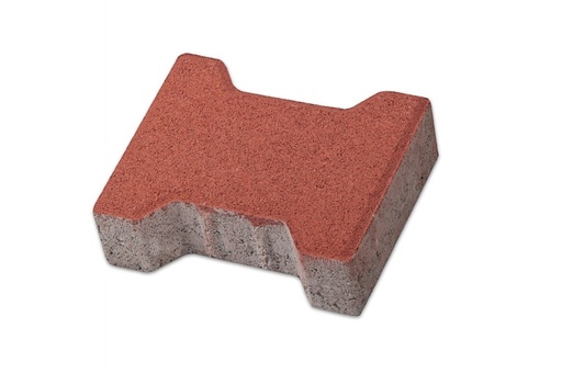 [12011r] Pavaj dublu T T1 6cm  16.5x20 35.5bc/mp ~9.3mp/pal 330bc/pal rosu Elis Pavaje