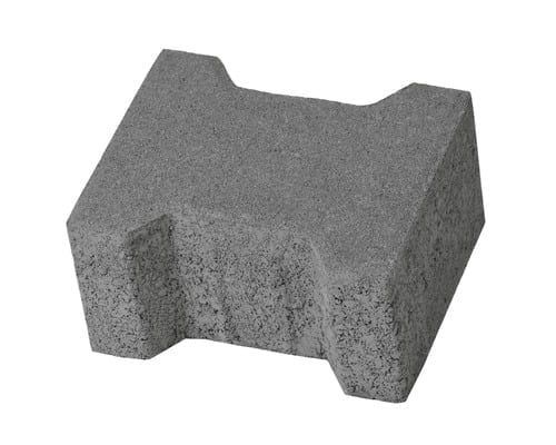 [12013g] Pavaj dublu T T3 10cm  16.5x20 35.5buc/mp 7.44mp/pal 264bc/pal gri ciment Elis Pavaje