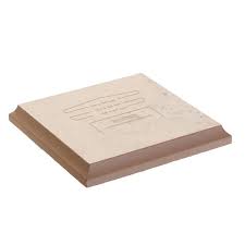 [35354s] Capitel capac stalp gard Star Stone, (330 x 330) x (300 x 300) x 40 mm, smoke (alb galbui)