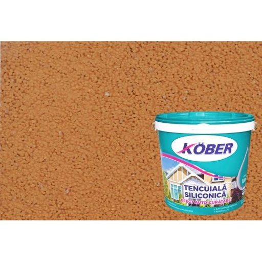 [KTE732010M053-P25] Tencuiala decorativa siliconica Kober Professional, 1 mm, structurata, aspect bob de orez, Maroc M053, interior / exterior, 25 kg