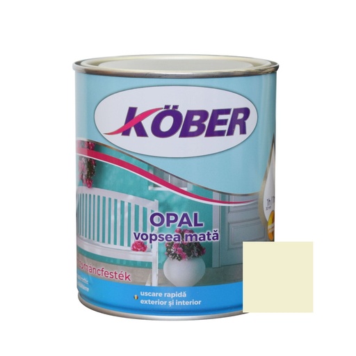[v511015-0.75] Vopsea alchidica pentru lemn / metal, Kober Opal, interior / exterior, ivoire luminos, 0.75 L