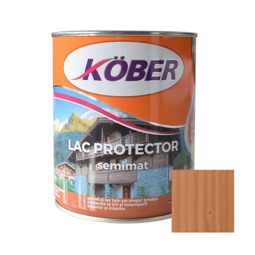 [ig5130sm-c0.75l ] Lac pentru lemn, Kober semimat, stejar, interior / exterior, 0.75 L