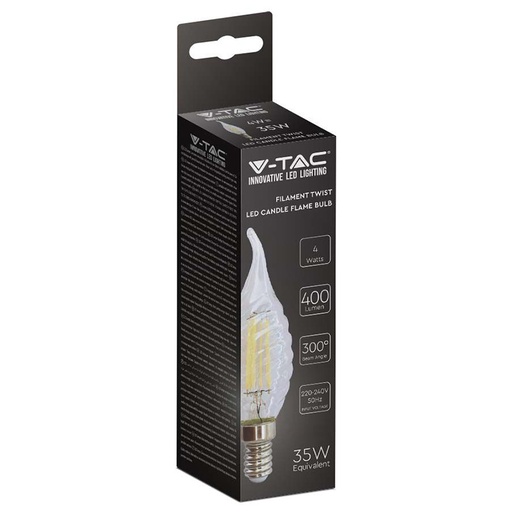 [sku-214431 ] BEC LED FILAMENT E14 4W 4000K V-tac
