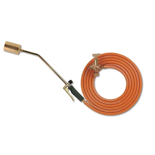 [cam.ax062k] Kit arzator 60mm cu valva rapida si brat de 63cm curbat, regulator gaz si furtun 9ml 