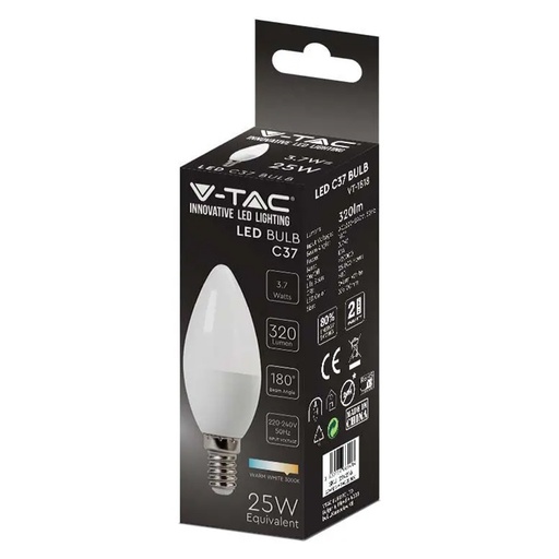[sku-214216] BEC LED E14 3.7W 3000K ALB CALD V-tac