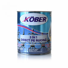 [e817016l-c0.75l] Vopsea alchidica pentru metal Kober 3 in 1, interior / exterior, gri antracit, 0.75 L