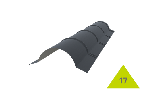 [cm-1m 7016] Coama mica semirotunda ral7016 0.5mm l-2m Metigla