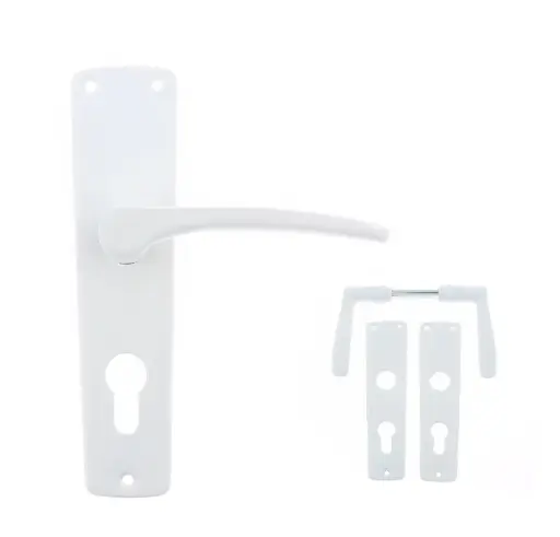 [a663rva ap] Maner usa interior, cu sild, Urbis, pentru cheie, metal, alb, 54 mm
