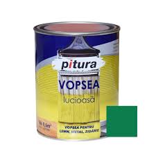 [v53533-c0.6l] Vopsea alchidica pentru lemn / metal, lucioasa, Pitura, interior / exterior, verde luminos V53533, 0.6 L Kober