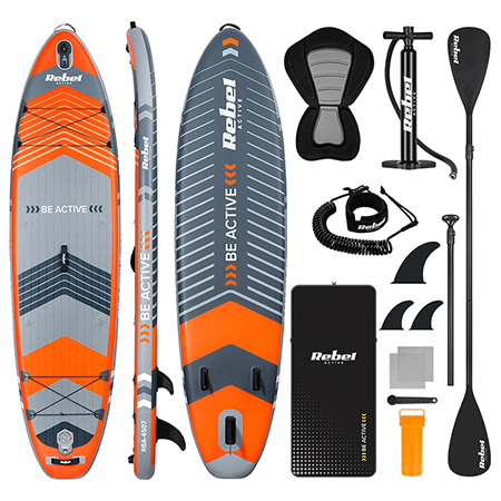 [RBA-4507-OR] Set placa gonflabila stand up Paddle scaun 335x84x15 cm
