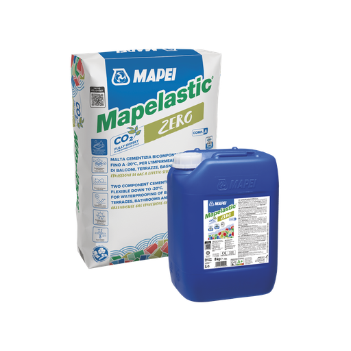 [167573] Mortar pe bază de ciment, bicomponent, Mapelastic ZERO-pentru izolare piscine, balcoane, terase, bai 32Kg - Mapei