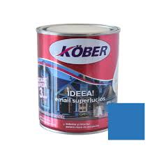 [e51633-c0.75l] Vopsea alchidica pentru lemn / metal, Kober Ideea, interior / exterior, albastru luminos, 0.75 L