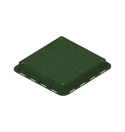 [35486-22] Capac PP URBAN Verde patrat necarosabil 600x600 PL.430x430 Hext.80 cu inchizator A15 (35486-22) 