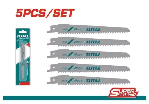 [TRSB611D]  Set lame fierastrau sabie pentru lemn 150m 6TPI - 5 buc Total 