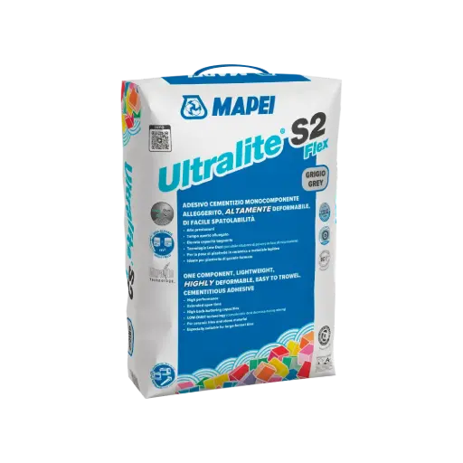 Adeziv flexibil pentru placi ceramice si din piatra naturala Mapei Ultralite S2, gri, 15 kg
