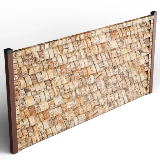 [Atlas zid Granit] Panou gard tip jaluzea Atlas, tabla prevopsita otel zincat, zid granit, 2000x2045x0.45mm Tps 