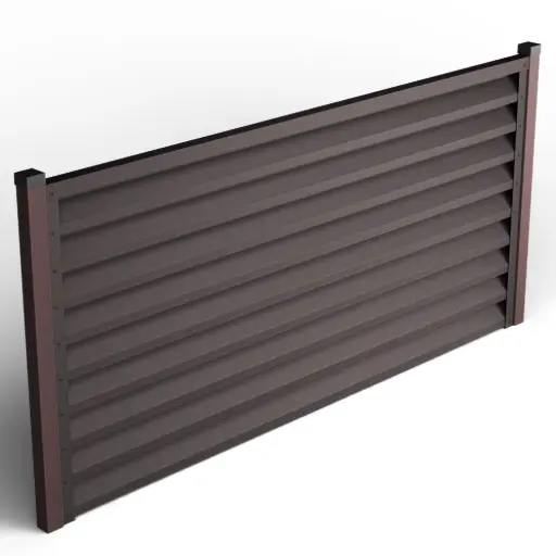 [Atlas maro espresso] Panou gard tip jaluzea Atlas, tabla prevopsita otel zincat, maro espresso RAL8019, 2000x2045x0.45mm Tps
