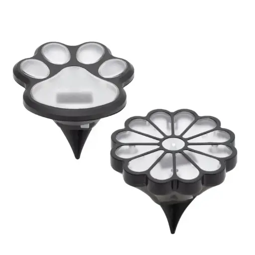 [MX674] Lampă solară de grădină, amprenta caine floare, 12 buc./display, 1 LED alb cald Somogyi