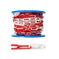 [106101 060pra] Lant din plastic, pentru bariera rosu + alb, 6mm/30m Vormann