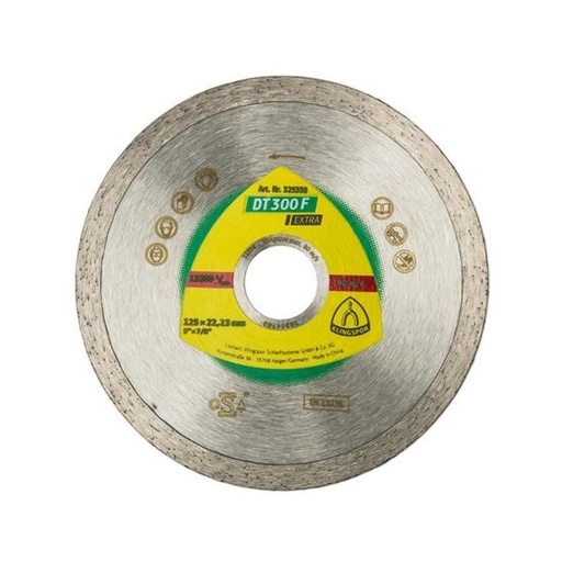 [325358] Disc de tăiere diamantat KLINGSPOR DT 300 F Extra, pentru gresie, faianță, 125mmx1,6mm