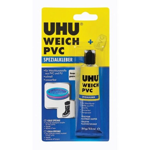 [771065] Adeziv pentru PVC flexibil, cauciuc, vinil, UHU Weich PVC, 30g