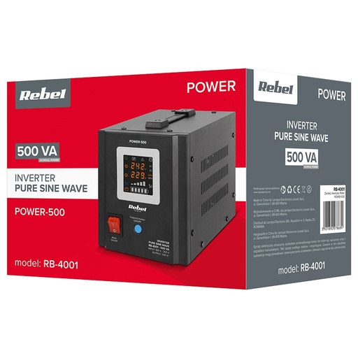[rb-4001] UPS centrale termice SINUS PUR 500VA 300W 12V Rebel