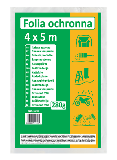 [0418-200280] Folie de protectie 280g ldpe reciclat 4 x 5m Hardex