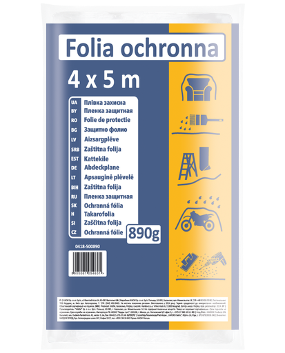 [0418-500890] Folie de protectie 890g lpde reciclat 4 x 5m Hardex