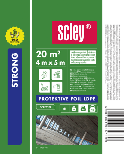 [0414-400405] Folie protectoare lpde *eko* 4 x 5m groasa 0.04mm Hardex