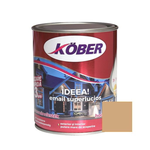 [e51430-c0.75l] Vopsea alchidica pentru lemn / metal, Kober Ideea, interior / exterior, cafeniu, 0.75 L