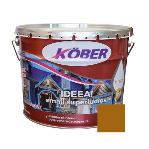[e51450-B10l] Vopsea alchidica pentru lemn / metal, Kober Ideea, interior / exterior, ocru luminos, 10 L