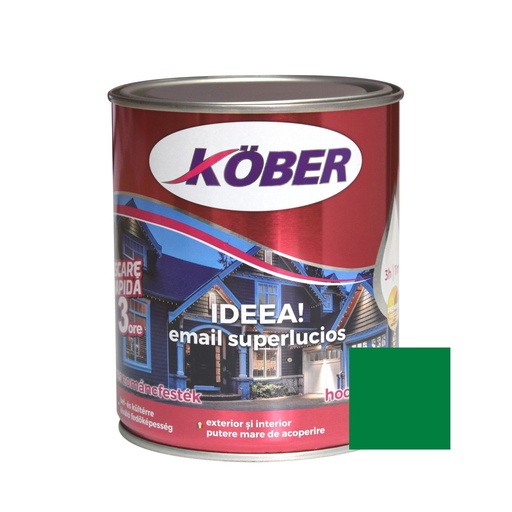[e51533-c2.5l] Vopsea alchidica pentru lemn / metal, Kober Ideea, interior / exterior, verde luminos, 2.5 L