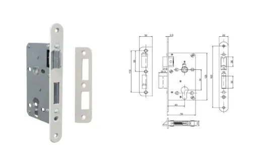 [3574] Broasca Ingropata pentru Cilindru 54 x 43 mm, Alb, Nereversibila, Blister, Yale