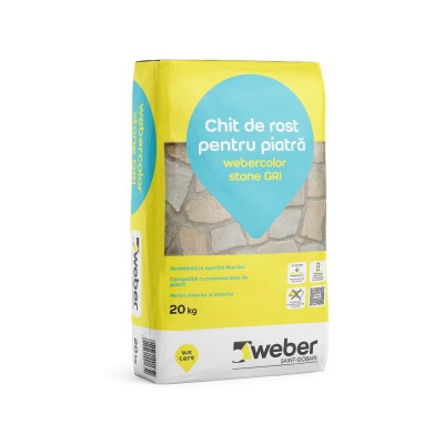 [5077] Webercolor stone GRI - Chit de rost pentru piatra, clasa CG2 A W, sac hârtie 20 kg