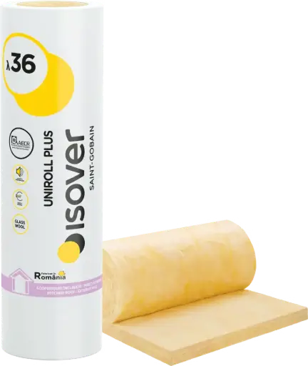 [1100006362] Vata minerala de sticla Uniroll Plus 2 x 5000x1200x50mm Λd=0,036 12mp/rola Isover