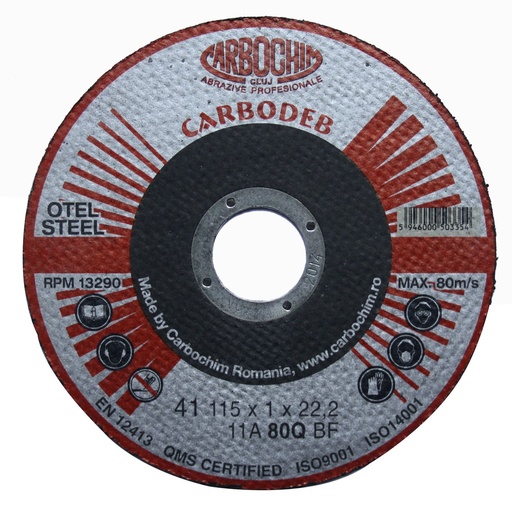 [3354] Disc debitare otel carbochim 115x1x22.2 Carbochim 11A30