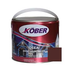 [e518017-c4l] Vopsea alchidica pentru lemn / metal, Kober Ideea, interior / exterior, brun RAL 8017, 4 L