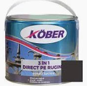 [e817024l-c2.5l] Vopsea alchidica pentru metal Kober 3 in 1, interior / exterior, gri grafit, 2.5 L