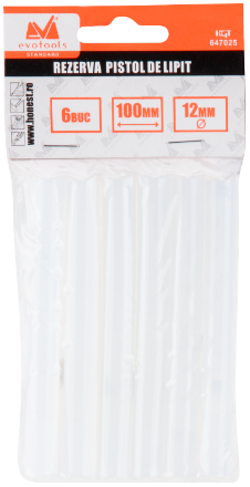 [647025] Rezerva Pistol de Lipit 6 Pcs / L[mm]: 100; D[mm]: 11 Evotools