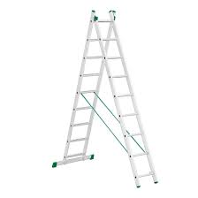 [alv7509] Scara aluminiu, dubla, 2x9 trepte, inaltime de lucru 5m, 150kg Alverosal