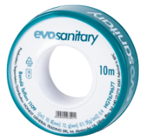 [679675] Banda PTFE 1109 / L[m]: 10; B[mm]: 12; g[mm]: 0.075; D[g/cm3]: 0.25 Evosanitary