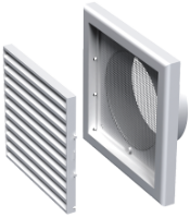 [679785] Grila de Ventilatie pt Fatada 1111 / Cod: MV120Vs; L[mm]: 187; D[mm]: 125; C: Alb Evosanitary