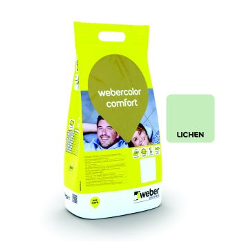 [g605] Webercolor comfort LICHEN - Chit flexibil pentru rosturi de 1 - 6 mm, clasa CG2 A W, sac PE 2 kg