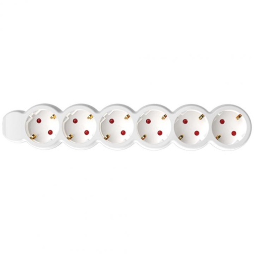 [NV 6-3/WH/1,5] Prelungitor 6 prize, 3 m, 3x1,5mm2, alb Somogyi