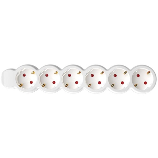 [NV 6-5/WH/1,5] Prelungitor 6 prize, 5 m, 3x1,5mm2, alb Somogyi